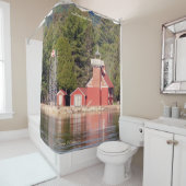 Sand Point Lighthouse Baraga Duschvorhang (Beispiel)