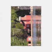 Sand Point Lighthouse Baraga Fleece Decke (Vorderseite)