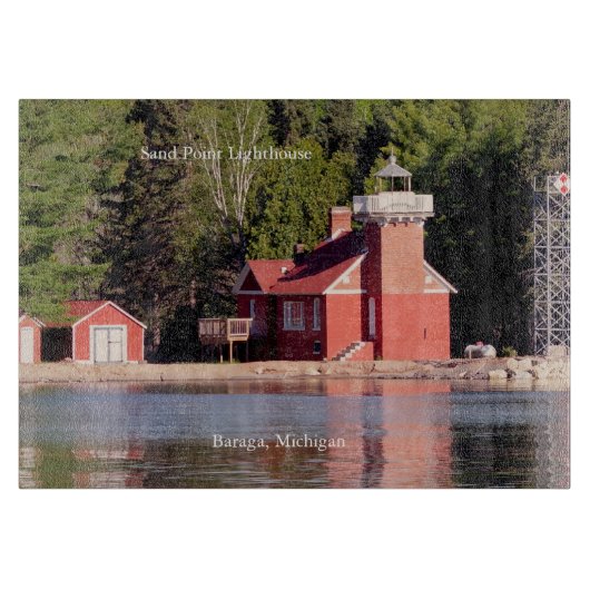 Sand Point Lighthouse Baraga Schneidbrett Schneidebrett (Vorderseite)