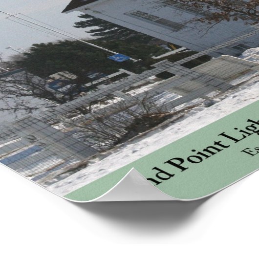 Sand Point Lighthouse - Escanaba, MI Poster (Ecke)