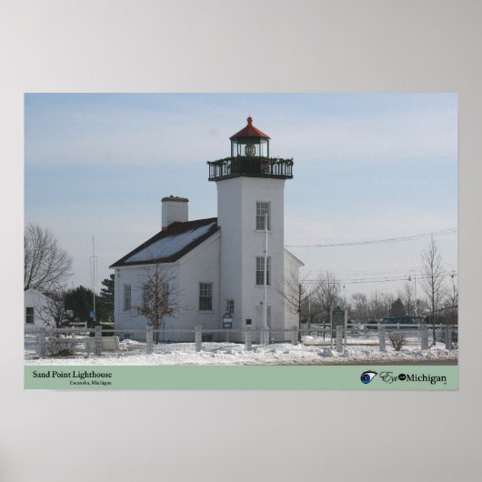 Sand Point Lighthouse - Escanaba, MI Poster (Vorne)