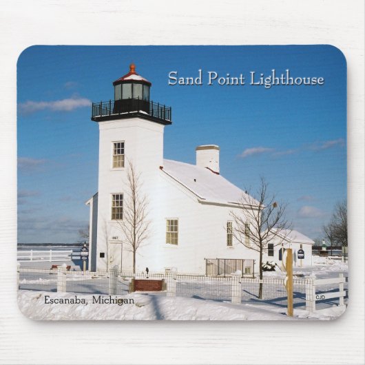 Sand Point Lighthouse Escanaba mousepad (Vorne)