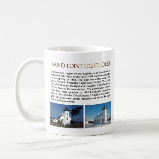 Sand Point Lighthouse Escanaba Tasse (Links)