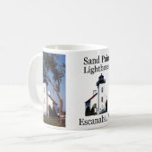 Sand Point Lighthouse Escanaba Tasse (Vorderseite Links)