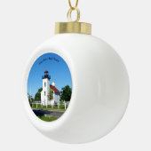 Sand Point Lighthouse Keramik Kugel-Ornament (Rechts)