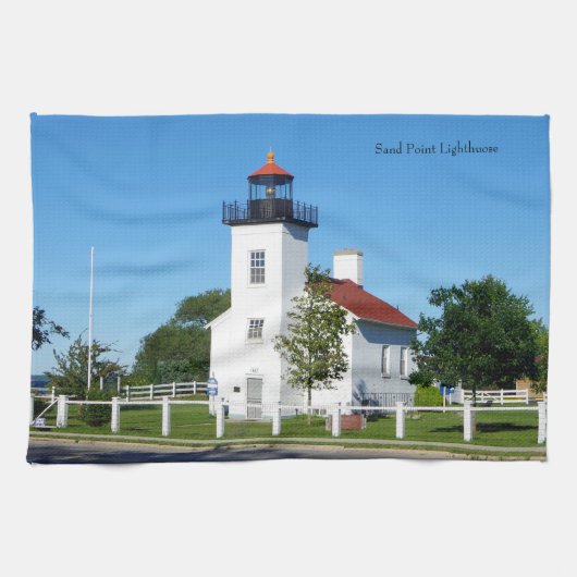 Sand Point Lighthouse Küchentücher (Horizontal)
