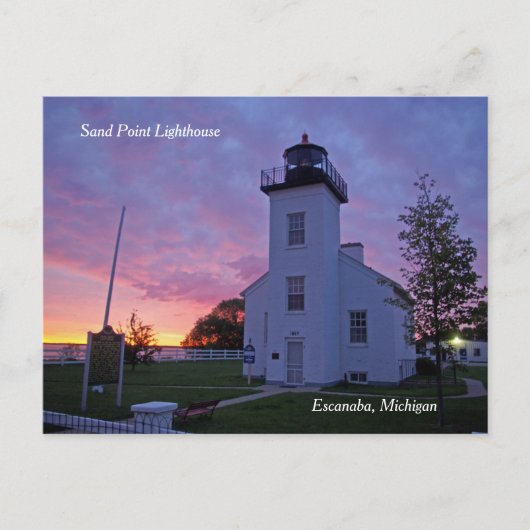 Sand Point Lighthouse Postkarte (Vorderseite)