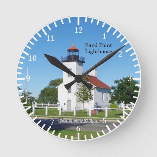 Sand Point Lighthouse Uhr Escanaba (Vorderseite)