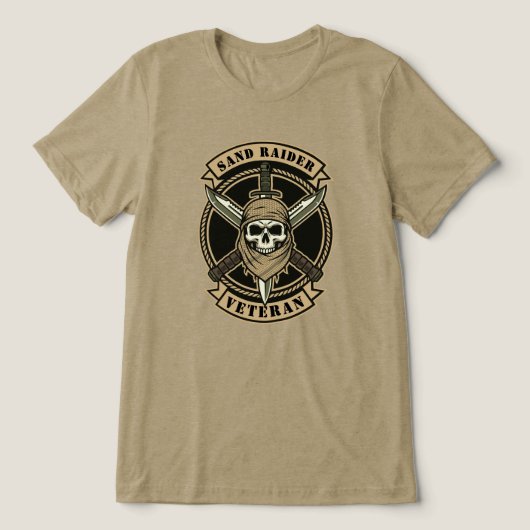 Sand Raider Veteran Tri-Blend Shirt (Design Vorderseite)