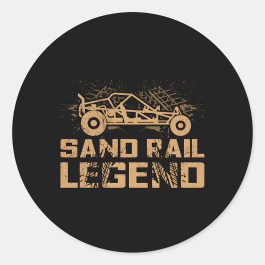 Sand Rail Legend für ein Sand Rail Racing Runder Aufkleber (Vorderseite)