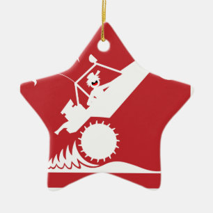 SAND-SCHIENEwheelie-Zeichen Keramik Ornament