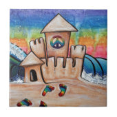 Sand-Schloss Fliese (Vorderseite)