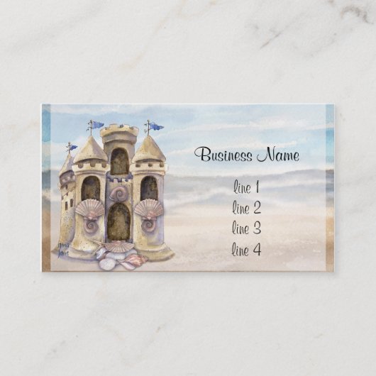 Sand-Schloss träumt Kalender 2013 Visitenkarte (Vorderseite)