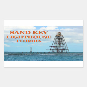 Sand-Schlüsselleuchtturm, Florida-Aufkleber Rechteckiger Aufkleber