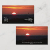 Sand-Schlüsselsonnenuntergang-Visitenkarte Visitenkarte (Vorne/Hinten)