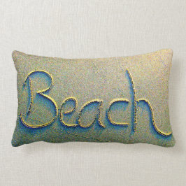 Sand-Schreibens-Strand Lendenkissen