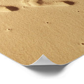 Sand schreibt "Hope" am Strand mit dem Poster (Ecke)