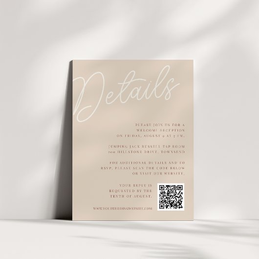 Sand | Script Watermark All-in-One Details Begleitkarte