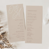 Sand | Script Watermark Monogram Wedding Programm