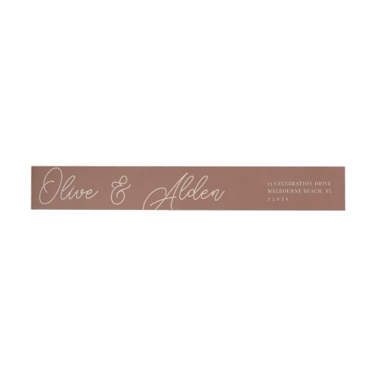 Sand | Script Watermark Wedding Rücksendeadresse (Person)