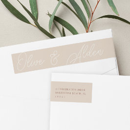 Sand | Script Watermark Wedding Rücksendeadresse