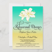 Sand & Sea Hibiskus Colour Ombre Probe Dinner Einladung (Vorderseite)