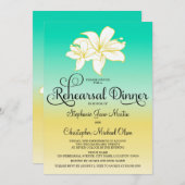 Sand & Sea Hibiskus Colour Ombre Probe Dinner Einladung (Vorne/Hinten)