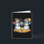 Sand Snowman spielt Beach Ball Xmas im Juli Sommer Karte<br><div class="desc">Sand Snowman spielt Beach Ball Xmas im Juli Sommer Strand 1</div>