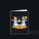 Sand Snowman spielt Beach Ball Xmas im Juli Sommer Karte<br><div class="desc">Sand Snowman spielt Beach Ball Xmas im Juli Summer Beach</div>