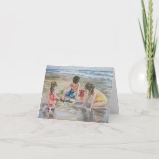 Sand spielen - Note Card Karte