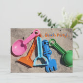 Sand spielt Einladung (Stehend Vorderseite)