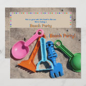 Sand spielt Einladung (Vorne/Hinten)