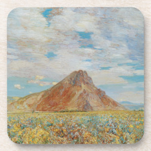 Sand Springs Butte von Childe Hassam, Vintage Art Getränkeuntersetzer
