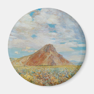 Sand Springs Butte von Childe Hassam, Vintage Art Magnet