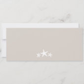 Sand Starfish Buttercreme Palm Tree Boarding Pass Einladung (Rückseite)