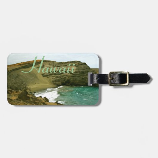 Sand-Strand-Gepäck Identifikation Hawaiis grünes Gepäckanhänger (Vorderseite horizontal)