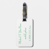 Sand-Strand-Gepäck Identifikation Hawaiis grünes Gepäckanhänger (Rückseite vertikal)