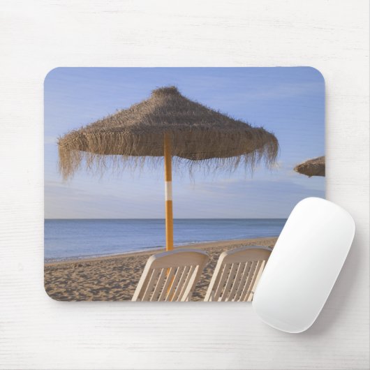 Sand-Strand-Stühle mit Regenschirm Mousepad (Mit Mouse)