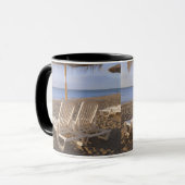 Sand-Strand-Stühle mit Regenschirm Tasse (Vorderseite Links)