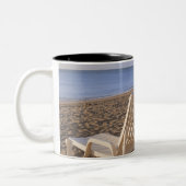 Sand-Strand-Stühle mit Regenschirm Zweifarbige Tasse (Links)