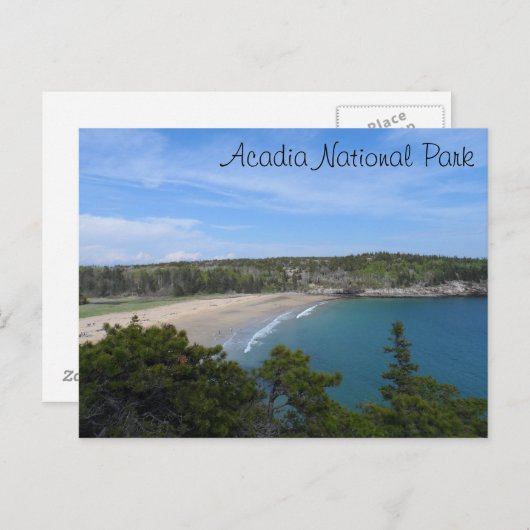 Sand-Strandacadia-Nationalpark Postkarte (Vorne/Hinten)