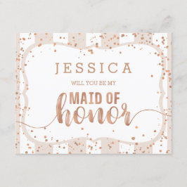 Sand Stripe Rose Gold werden Sie meine Trauzeugin Einladung