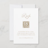 Sand Stylish Calligraphy Wedding QR Code RSVP Karte (Vorderseite)
