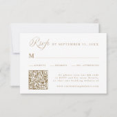 Sand Stylish Calligraphy Wedding RSVP Karte (Vorderseite)