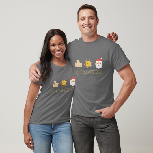 Sand, Sun & Santa – Traveluxe T-Shirt (Unisex)