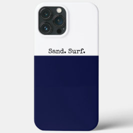 SAND SURF Moderner Dunkler Navy Weißer Farbblock Case-Mate iPhone Hülle