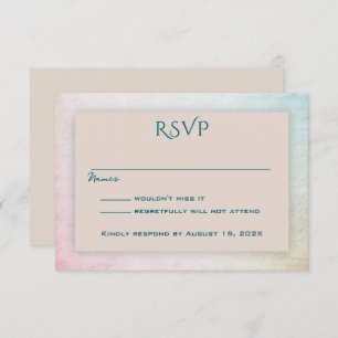 Sand Tan Simple UAWG Teilnahme RSVP Karte