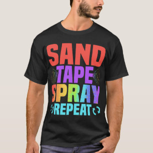 Sand-Tape-Spray Wiederholen Auto Body Techniker Pa T-Shirt