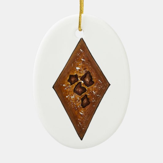 Sand Tart Cinnamon Weihnachtskeks Keramik Ornament (Vorne)