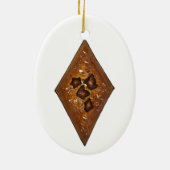 Sand Tart Cinnamon Weihnachtskeks Keramik Ornament (Hinten)